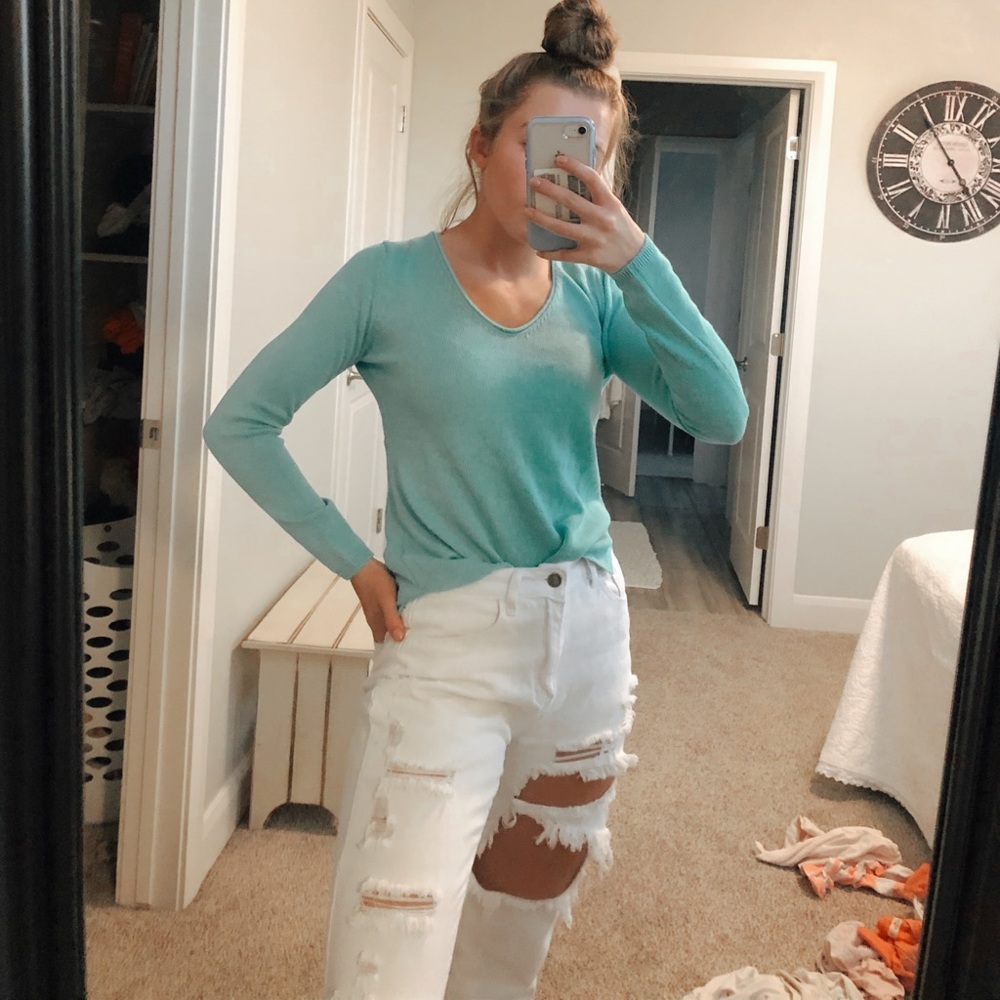 NEVER WORN! Light blue sweater